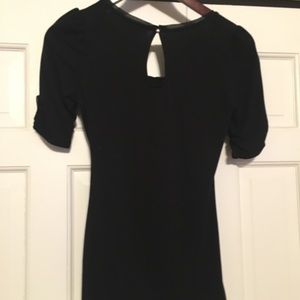 WHBM Black top w/button closure